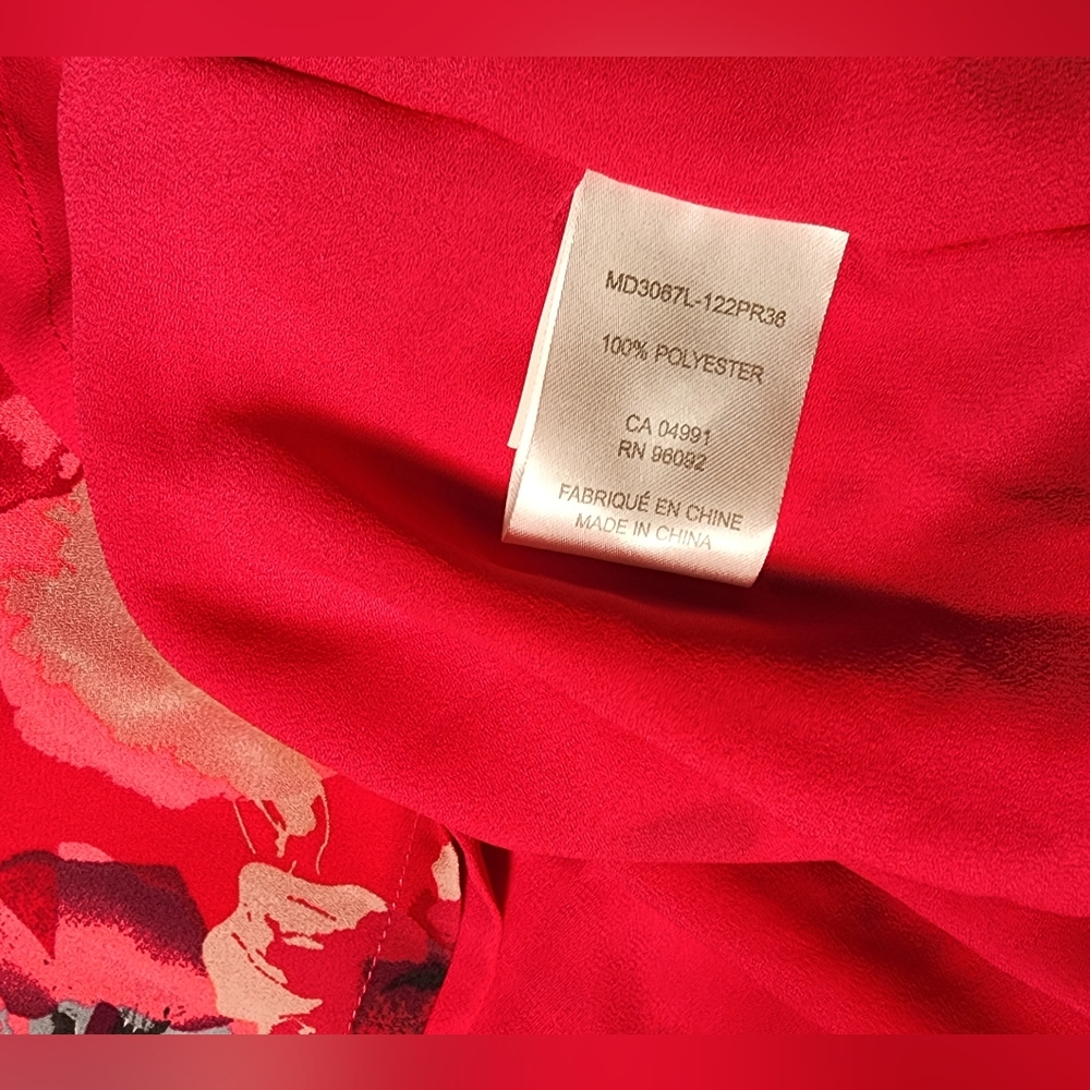 NWT Jasmine & Juliana Chiffon Pink Gray Floral Watercolor Dress Women's Size 6 - Picture 10 of 14